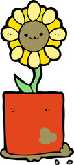 cute cartoon flower