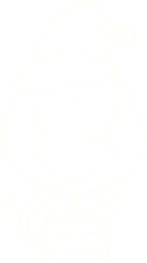 Christmas Lion Chalk Drawing