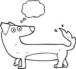 thought bubble cartoon dog