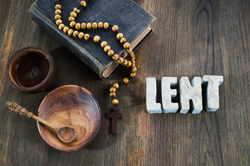 Lent, fast and abstinence period concept.