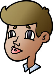 Fototapeta premium cartoon doodle of a boy face