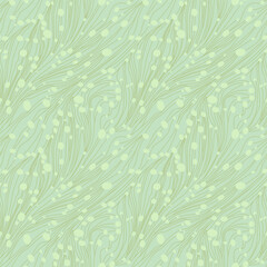 Abstract seamless pattern with fine lines and dots - hand drawn vector illustration. 