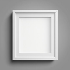 Realistic rectangular and square wooden blank picture photo frames stand on a clear wall from the front. wood frame with glossy glass. Template mockup. Generative AI