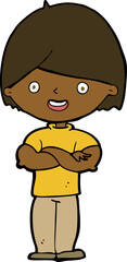 cartoon man with crossed arms