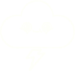 Thunder Cloud Chalk Drawing