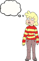 thought bubble cartoon teenager