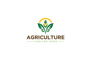 An excellent, creative, super minimalist agriculture logo design concept for an ideal farmer.