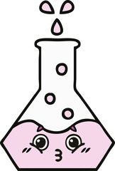 cute cartoon science beaker