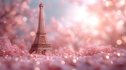Parisian Fantasy with Cherry Blossoms
