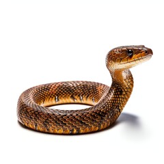 Obraz premium a cobra, studio light , isolated on white background