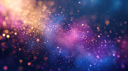 Fototapeta premium colorful luxury glitter and bokeh particles, colorful bokeh background, holiday festival background