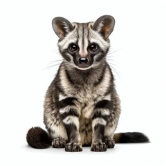 Obraz premium a civet cats, studio light , isolated on white background