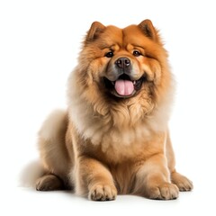 a chowchow, studio light , isolated on white background