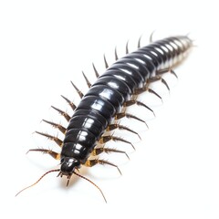 Obraz premium a centipede, studio light , isolated on white background