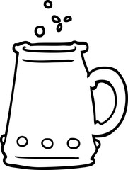 black and white cartoon jem encrusted cup