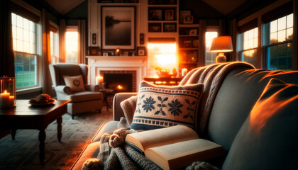Embracing Serenity: The Ultimate Cozy Reading Nook by the Fireplace
