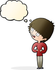 cartoon shocked woman with thought bubble