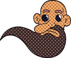 cartoon doodle grumpy old man