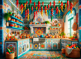 Fiesta Flavors: Kitchen with Mexican-Inspired Design