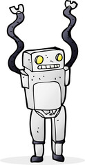 cartoon funny robot