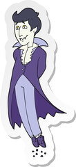 sticker of a cartoon vampire