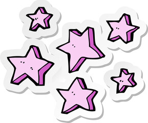 sticker of a cartoon stars