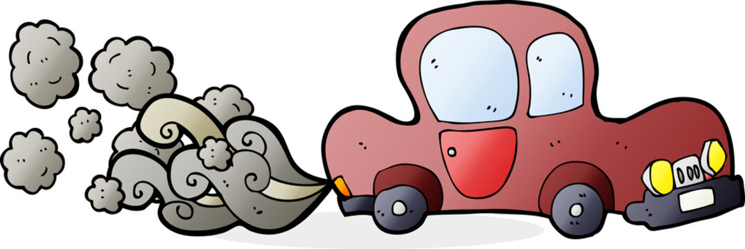 cartoon dirty old car