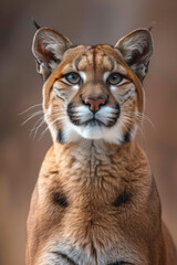 Naklejka premium Majestätische Puma-Standbilder in natürlicher Eleganz