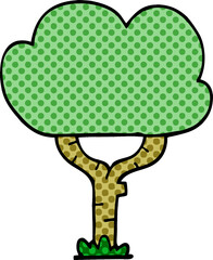 cartoon doodle tree