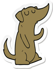 sticker of a cartoon dog