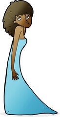 cartoon woman pulling photo face