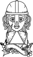 half orc fighter with natural 20 dice roll illustration