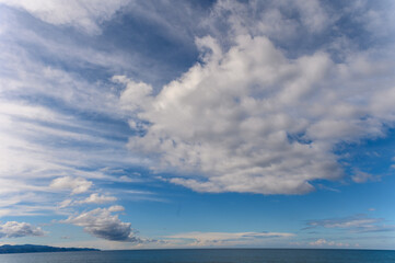 Obraz premium sky over the Mediterranean sea on a winter day in Cyprus 9