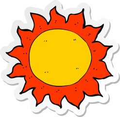 sticker of a cartoon sun