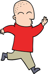 cartoon man running
