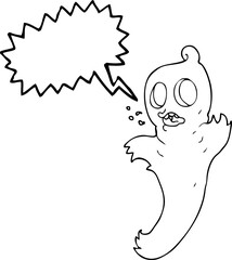 speech bubble cartoon ghost