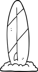 black and white cartoon surf board