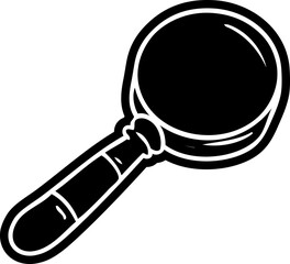 cartoon icon drawing of a magnifying glass