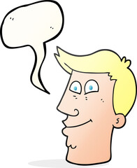 speech bubble cartoon male face