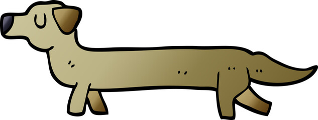 cartoon doodle dachshund