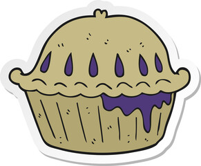 sticker of a cartoon pie