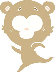 bear flat color style cartoon chraracter