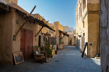 empty alleyway at the historic district in Dubai