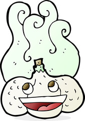 cartoon happy garlic