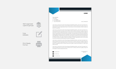 Modern Creative Vector Corporate Letterhead Design template