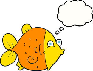 thought bubble cartoon funny fish