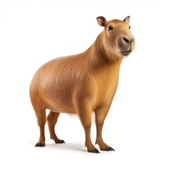 Fototapeta premium a capybara, studio light , isolated on white background