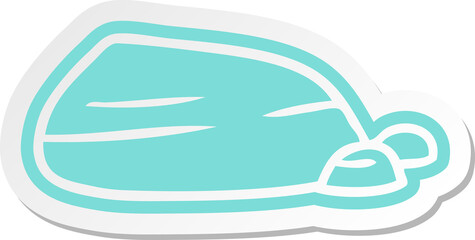 cartoon sticker of stone and pebbles