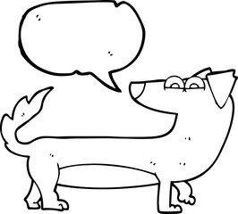 speech bubble cartoon dog