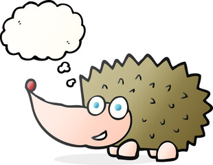 thought bubble cartoon hedgehog